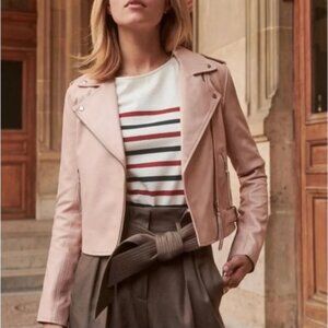 Sézane RARE NWOT Zig Jacket in Rosy Beige Size 40
